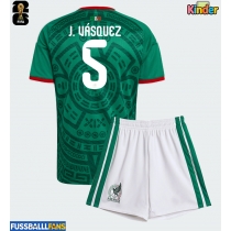 Mexiko Johan Vasquez #5 Heimtrikotsatz Kinder WM 2026 Kurzarm (+ Kurze Hosen)